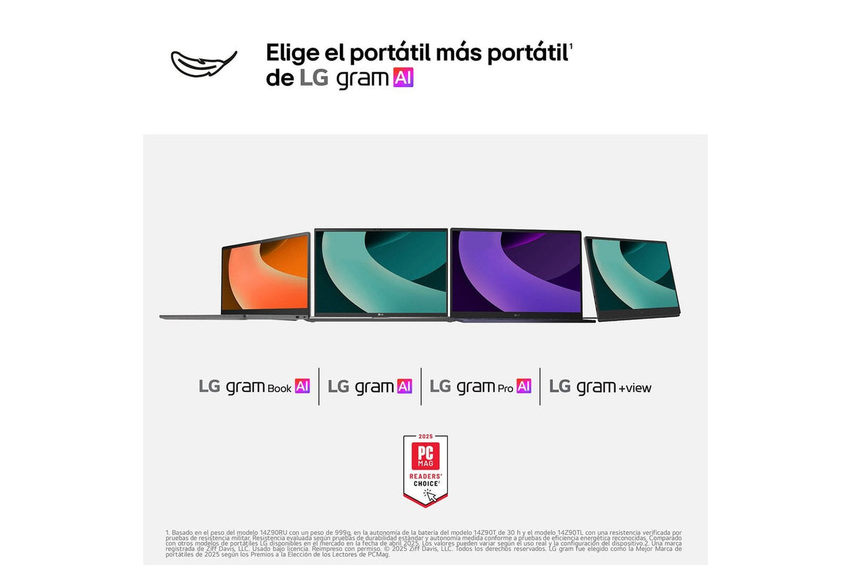 Portátil Lg Gram 15z80t-G.Au75b Ryzen Ai 7-350 16gb 512gb Ssd 15.6' Win11