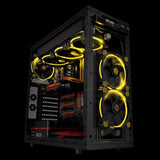 Ventilador Thermaltake Riing 14 Led Amarillo 140x140x25, Negro/Amarillo Cl-F039-Pl14yl-A