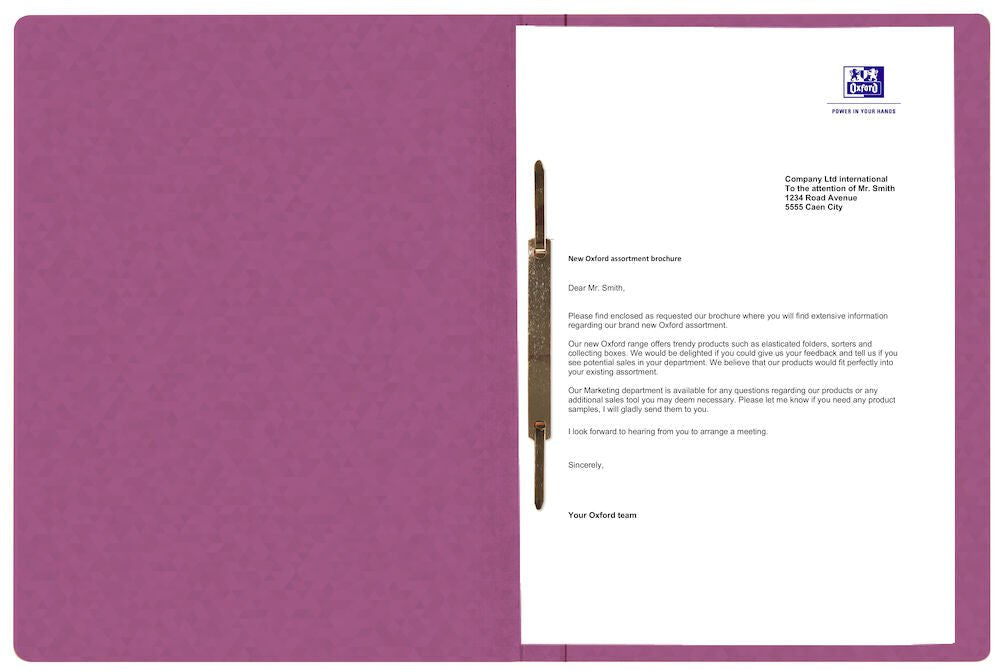 Oxford Carpeta De Anillas Din A4 Cartón Violeta