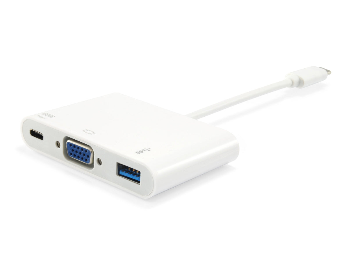 Cable Adaptador  Usb-C Macho A Vga Hembra /  Usb Tipo A 3.0 /  Usb-C Hembra  Ref.133462