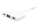 Cable Adaptador  Usb-C Macho A Vga Hembra /  Usb Tipo A 3.0 /  Usb-C Hembra  Ref.133462
