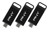 Usb-Mick 128gb Pny Elite Usb 3.2 Type-C Retail 3-Pack