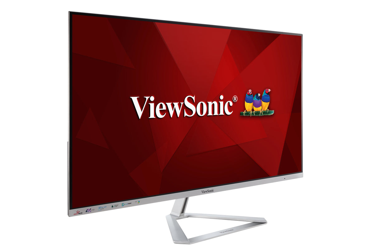 Monitor Viewsonic 32" Vx3276-4k-Mhd Plata 2xhdmi/Dp/M-Dp/3840x2160/4ms/Vesa 100/Altavoces Vx3276-4k-Mhd