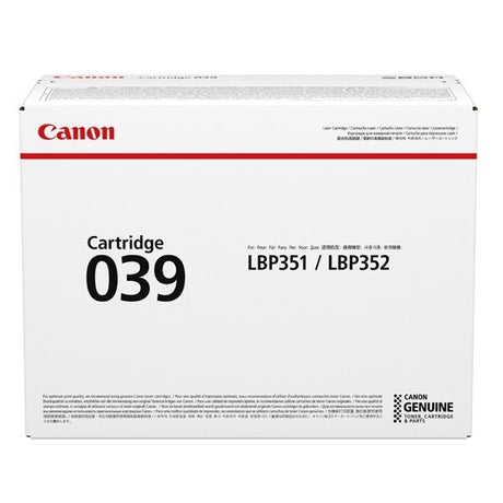EAN 4549292031485 - Canon 039 cartucho de tóner 1 pieza(s) Original Negro imagen 1