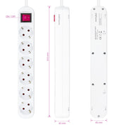 EAN 8433281010185 - Nanocable 10.37.0006 base múltiple 1,4 m 6 salidas AC Interior Blanco imagen 3