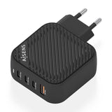 Aisens Cargador Gan 100w, 3xusb-C Pd3.0 Qc4.0, 1xusb-A Qc3.0, Negro