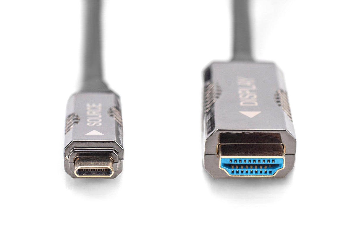 EAN 4016032482598 - Digitus AK-330150-150-S adaptador de cable de vídeo 15 m USB Tipo C Negro imagen 2