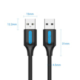Cable Usb 2.0 Vention Cojbd Usb Macho Usb Macho 50cm Negro