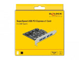 Delock Tarjeta Pci Express X1 -> A 4 X Usb Typ-A Hembra