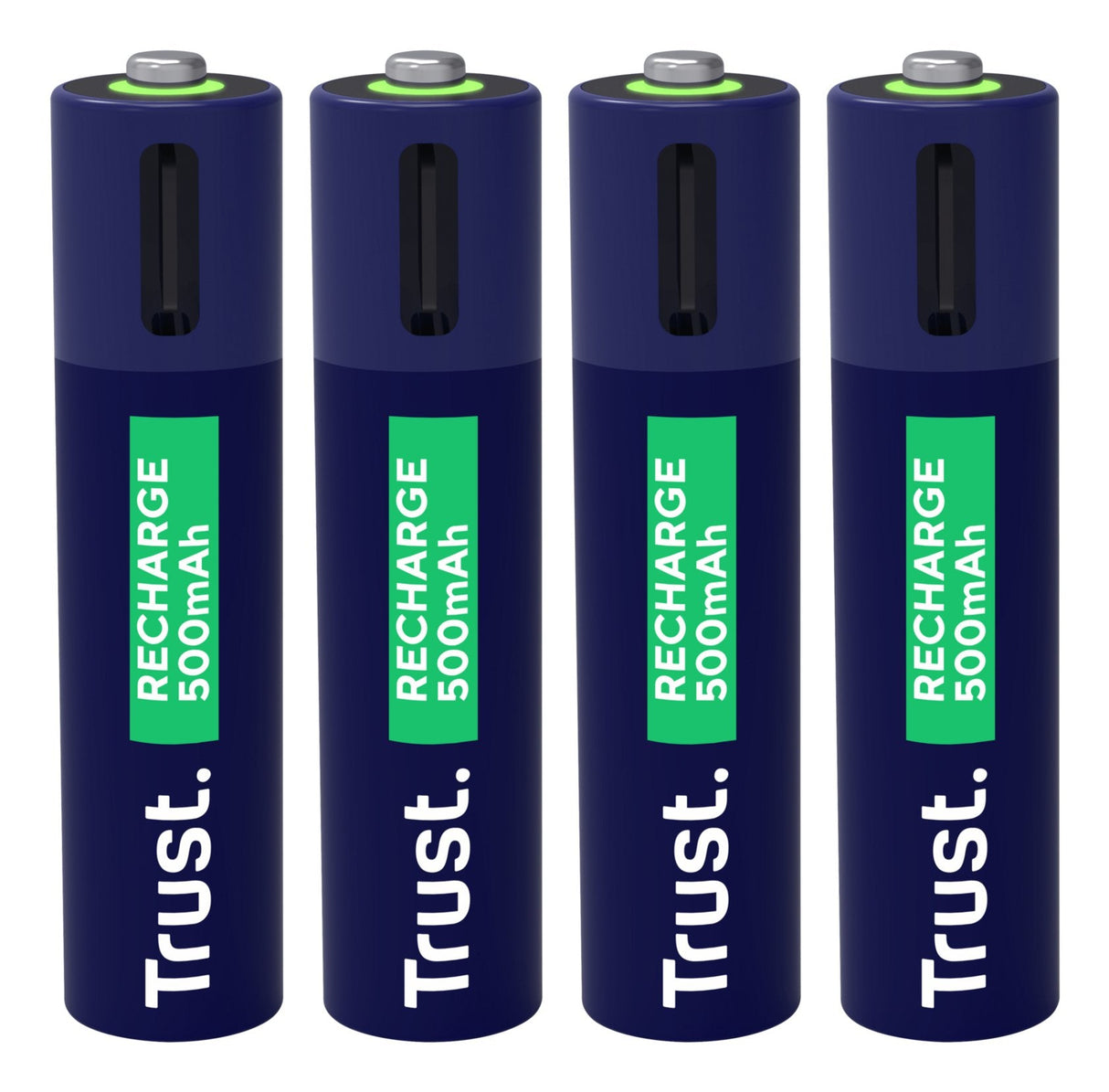 Pila Recargable Trust Usb-C Aaa 500 Mah Pack De Cuatro Unidades 25671