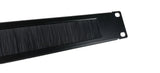 Panel Frontal Guia Cables 19" 1u Con Cepillo Negro