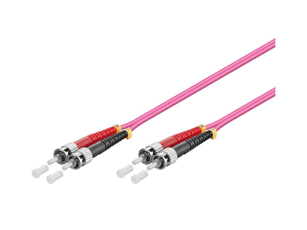 Cable Alcasa 1m St/St De Fibra Optica Om4 Violeta