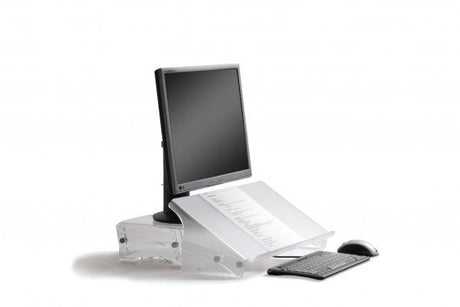 EAN 8717399990080 - BakkerElkhuizen Q-riser 130 76,2 cm (30") Escritorio Transparente imagen 2