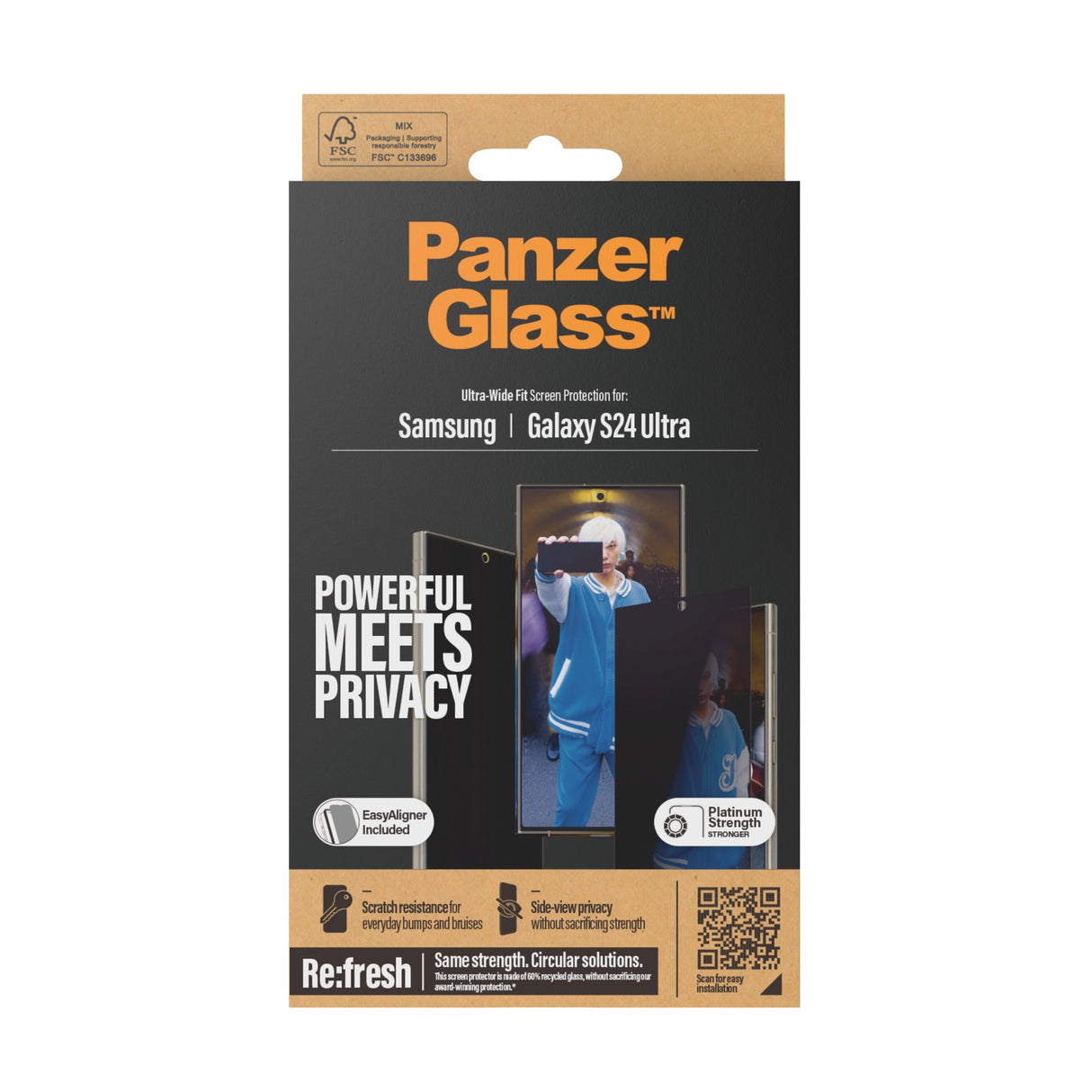 EAN 5711724173523 - PanzerGlass ® Privacy Screen Protector Samsung Galaxy S24 Ultra | Ultra-Wide Fit w. EasyAligner Protector imagen 3