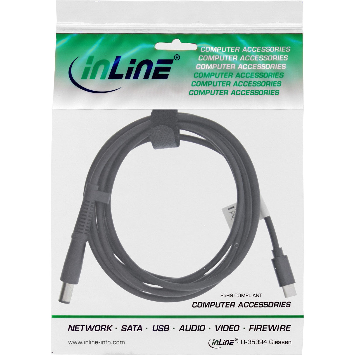 Cable De Carga Inline Usb Type-C A Portátil Hp (Redondo/Grande), 2 M