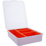 Inline® Small Components Box, 4 Compartments, 180x140x40mm, Orange