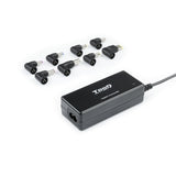 Tooq Cargador Universal Automatico Para Portatil 65w - Usb - 8 Adaptadores - Voltaje 18.5-20v