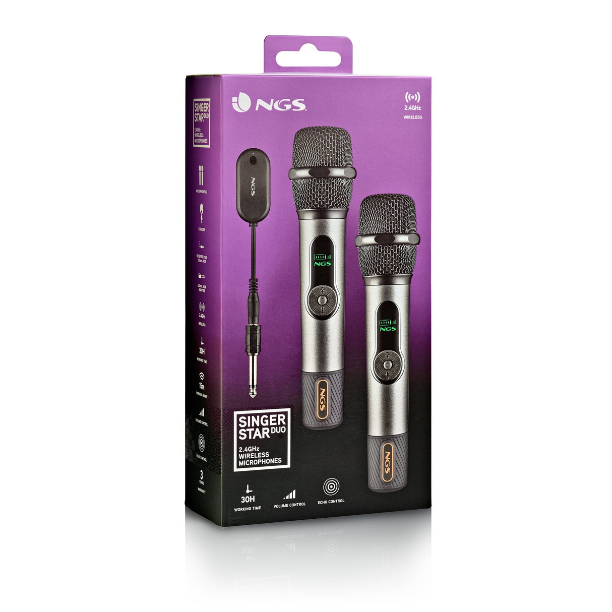 Pack De 2 Micrófonos Inalámbricos Ngs Singer Star Duo