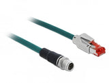 Delock Netzwerkcable M12 X-Kodiert 8 Pin Zu Rj45 Stecker Pvc 1 M