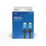 EAN 5901986047568 - Savio HDMI (M) v2.1 cable 5m 8K copper blue-black golden tips CL-169 cable HDMI HDMI tipo A (Estándar) Ne imagen 2