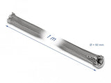 Geflechtschlauch Mit Reissverschluss Hitzebeständig 1 M X 50 Mm Grau