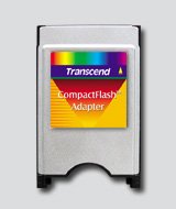 Lector De Tarjetas Externo Transcend Compactflash Adapter Plata