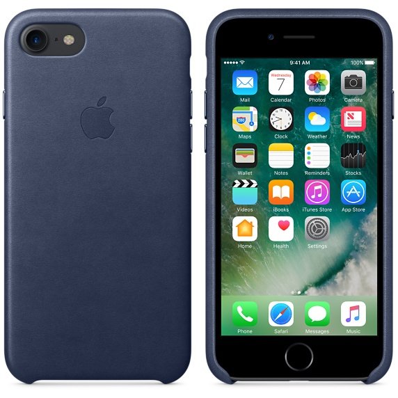 Apple Case Iphone 7 Leather Case Midnight Blue Mmy32zm-A