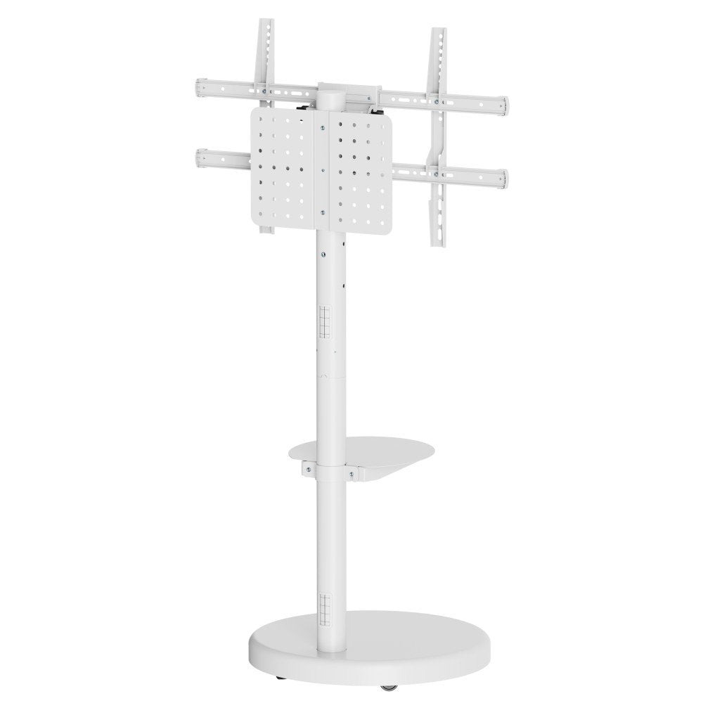 Techly Floor Stand With Trolley Shelf Lcd Led Plasma Tv 37inch-86" White