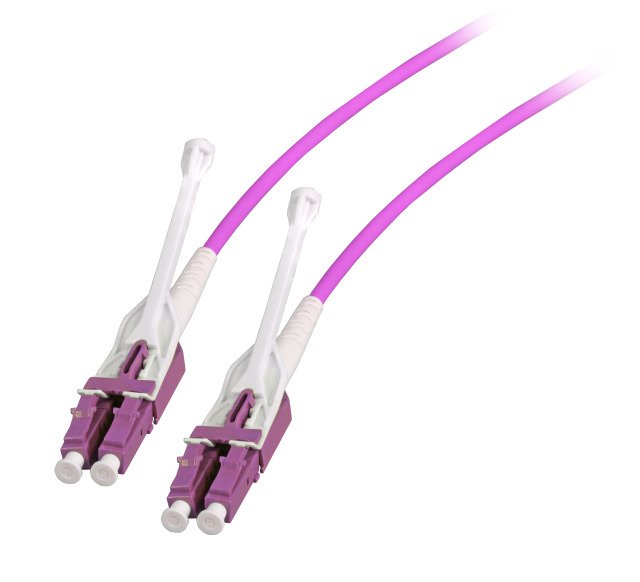 Duplex Cable De Red Push Pull Lc-Lc Om4 3m Lszh 3mm Erikaviolett