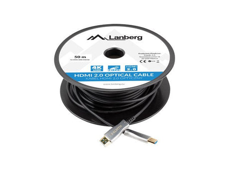 EAN 5901969429848 - Lanberg CA-HDMI-20FB-0500-BK cable HDMI 50 m HDMI tipo A (Estándar) Negro, Plata imagen 3