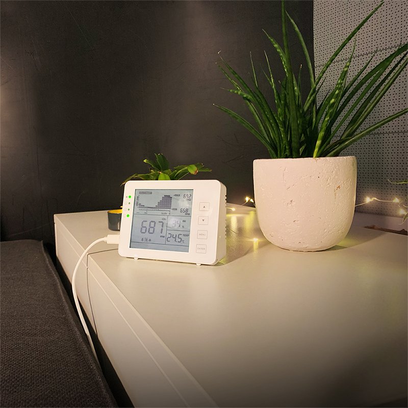 Monitor Medidor De Calidad Del Aire Logilink Temperatura Humedad Co2