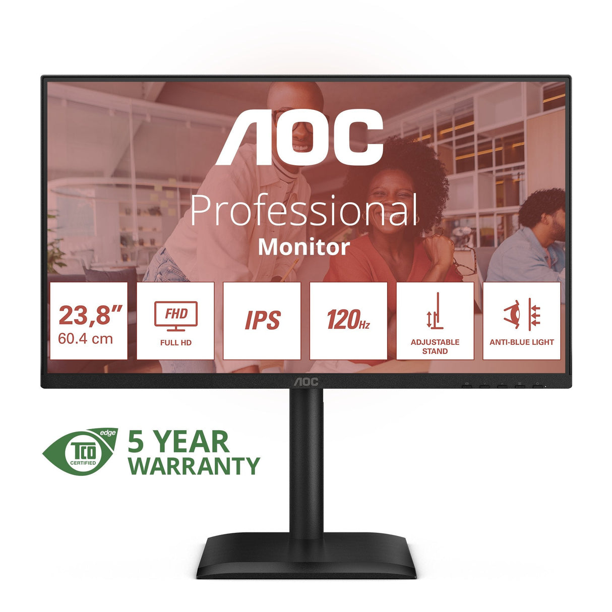 Monitor Aoc 24e4u 23.8"1920 X 1080 Pixeles Full Hd Led Negro