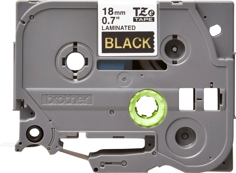 Brother Cinta Laminada Negro/ Oro 18mm