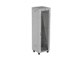 Lanberg Rack Cabinet 19" Free-Standing 42u 600x600 Flat Pack With Glass Door Lcd Grey V2