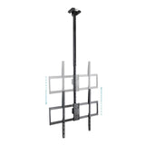 Soporte Techo Pant. 50-100" Gira/Incli/Exten Negro