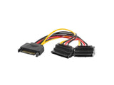 Lanberg Cable Duplicador De Alimentacion Sata Macho A 2x Sata Hembra Ca-Sasa-10cu-0015 15 Cm