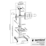 EAN 8716309129008 - Gembird TV Standfuß mit Rollen 37 - 100 TVS-70T-02 imagen 10