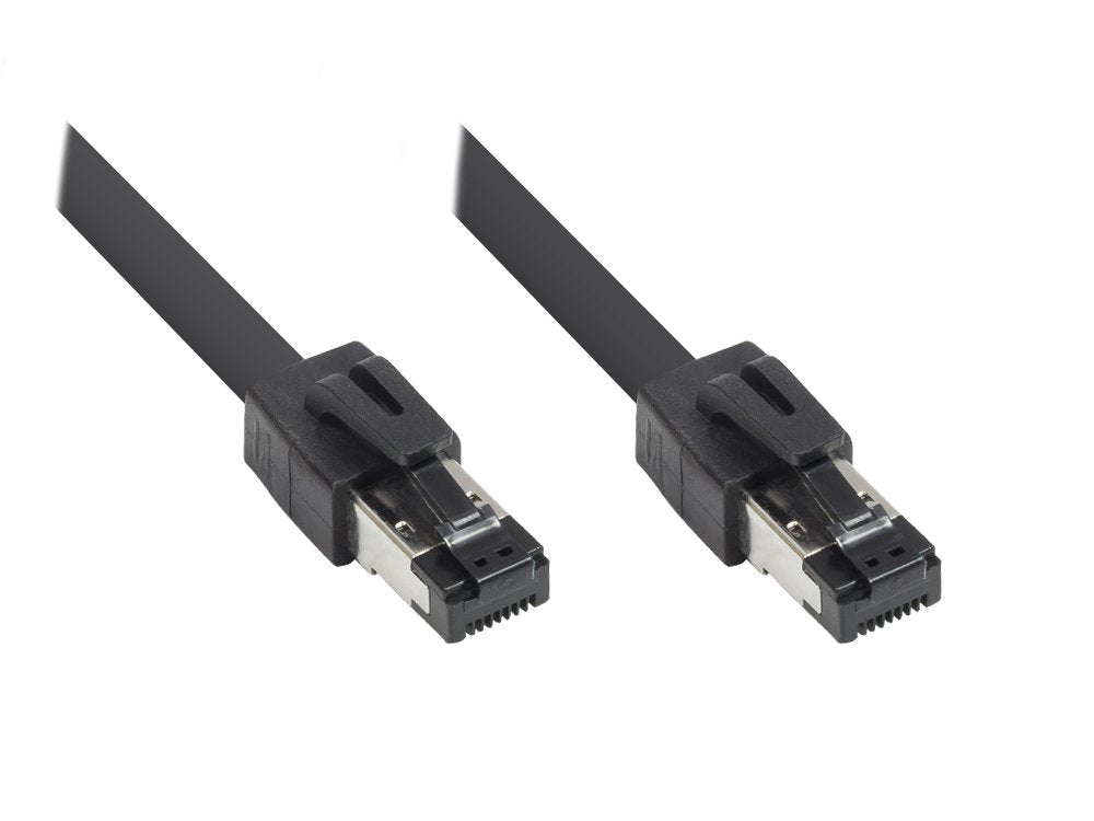 Rns® Cable De Red Cat. 8.1, S Ftp, Pimf, Halogenfrei (Lszh), 2000mhz, 40gbit S, Schwarz, 0,5m, Good Connections®