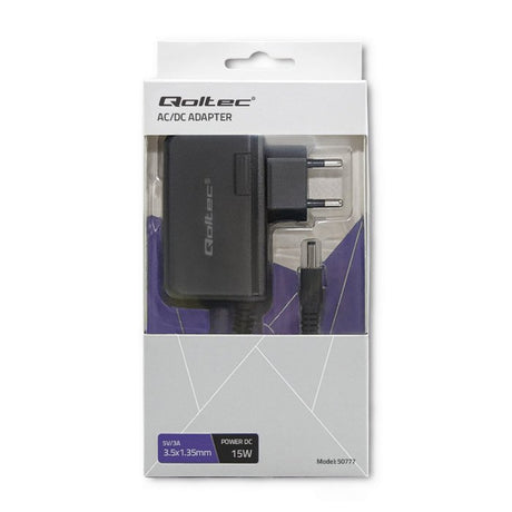 EAN 5901878507774 - Qoltec 50777 adaptador e inversor de corriente Interior 15 W Negro imagen 2