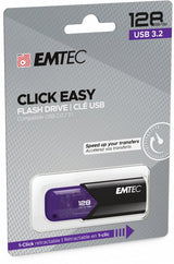 Emtec Click Easy Unidad Flash Usb 128 Gb Usb Tipo A 3.2 Gen 1 (3.1 Gen 1) Negro, Violeta