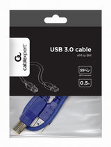 EAN 8716309080316 - Gembird USB 3.0 A - USB 3.0 B, 0.5m cable USB USB 3.2 Gen 1 (3.1 Gen 1) 0,5 m USB A USB B Azul imagen 2