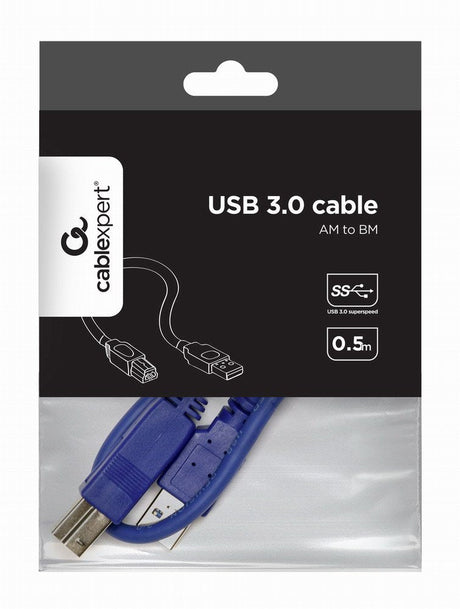 EAN 8716309080316 - Gembird USB 3.0 A - USB 3.0 B, 0.5m cable USB USB 3.2 Gen 1 (3.1 Gen 1) 0,5 m USB A USB B Azul imagen 2