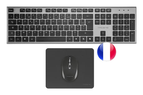 EAN 8435693112112 - Tacens 6ZENITHFR teclado Ratón incluido Hogar / Oficina RF inalámbrico AZERTY Francés Gris imagen 1
