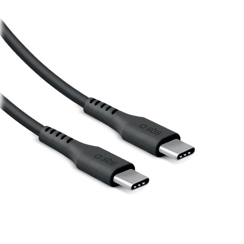 Sbs Usb-C Zu Usb-C Kabel 2m 60w Schwarz