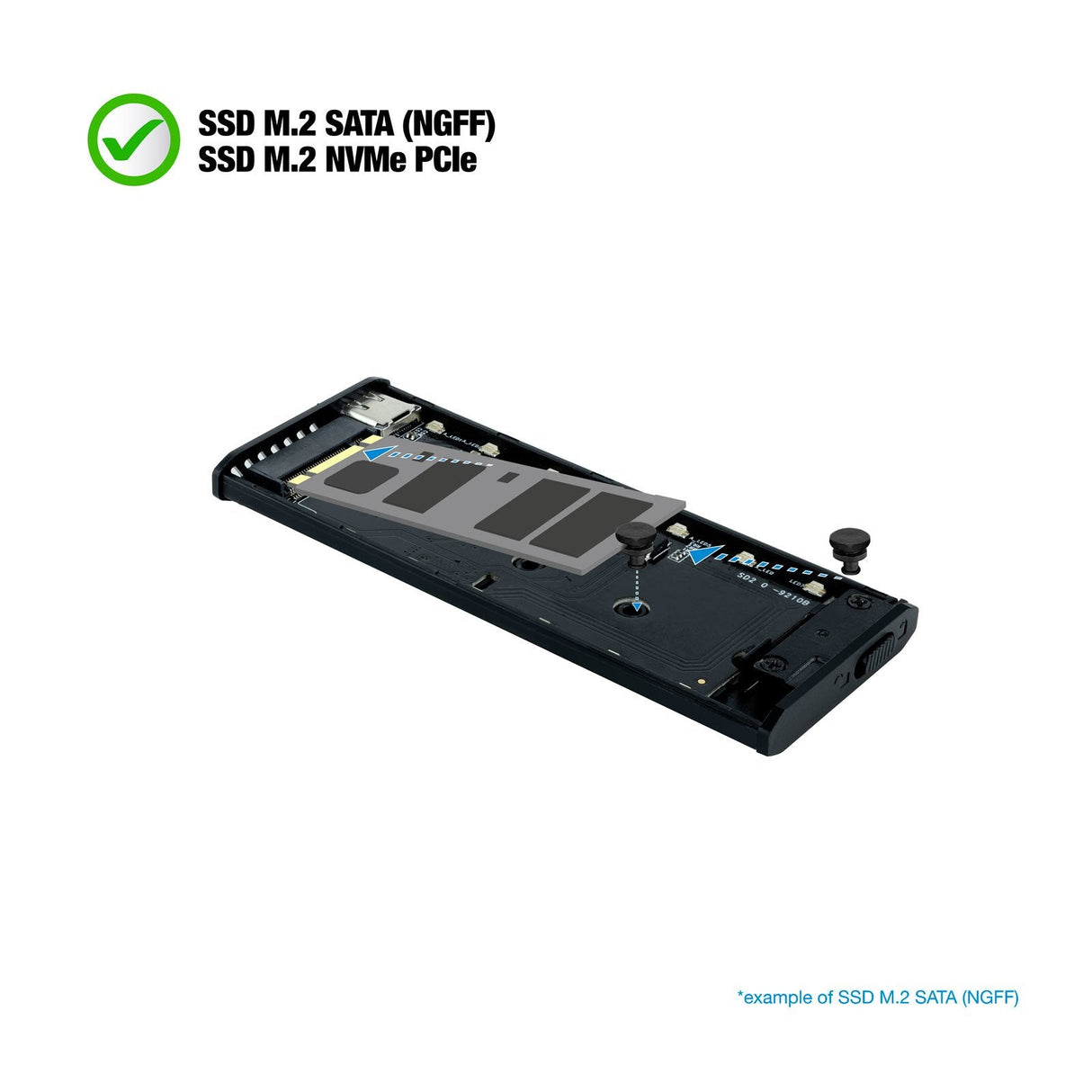 Tooq Shinobi Carcasa Externa Ssd M.2 Ngff/Nvme Usb-A 3.1 Gen2 Rgb