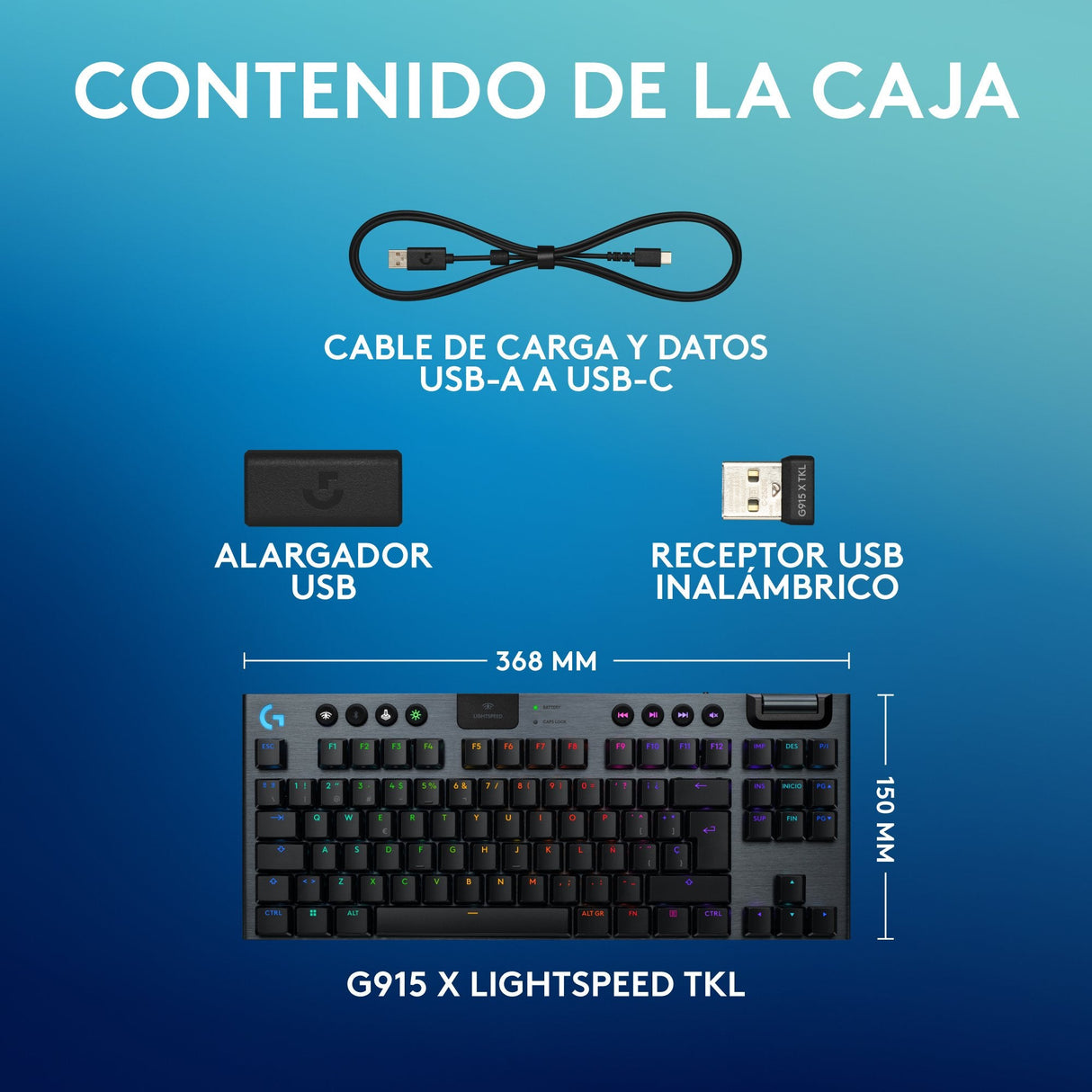 G915 X Lightspeed Perp Wrls G Kb-Black-Esp-Emea28i-935