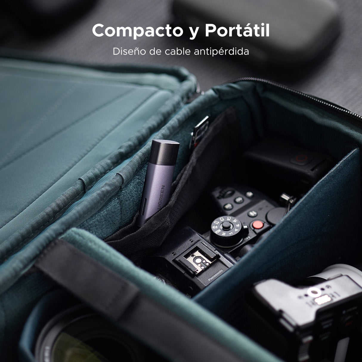 Ugreen 50706 Lector De Tarjeta Usb/Micro-Usb Plata