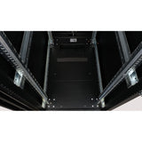 Roline 19-Zoll Serverschrank Pro 42 He, 600x1000 Bxt Schwarz Plexiglas