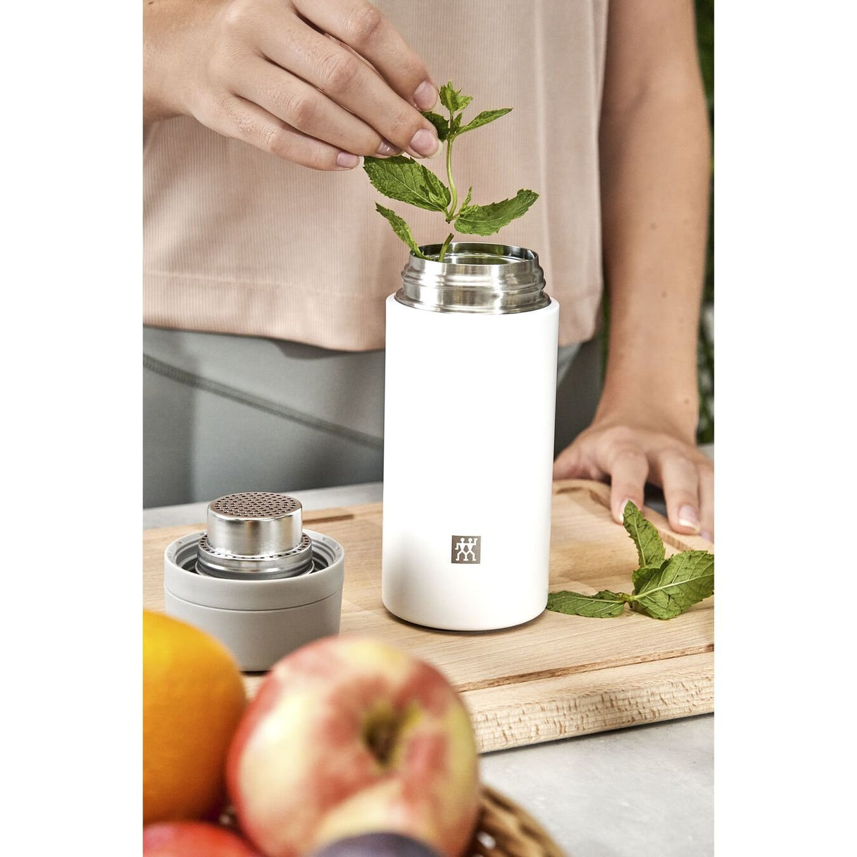 Recipiente Térmico Con Infusor De Té Y Zwilling Thermo 39500-511-0 Blanco 420ml