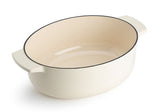 Kitchenaid Bräter Mit Deckel Gusseisen 30cm, Oval, Creme